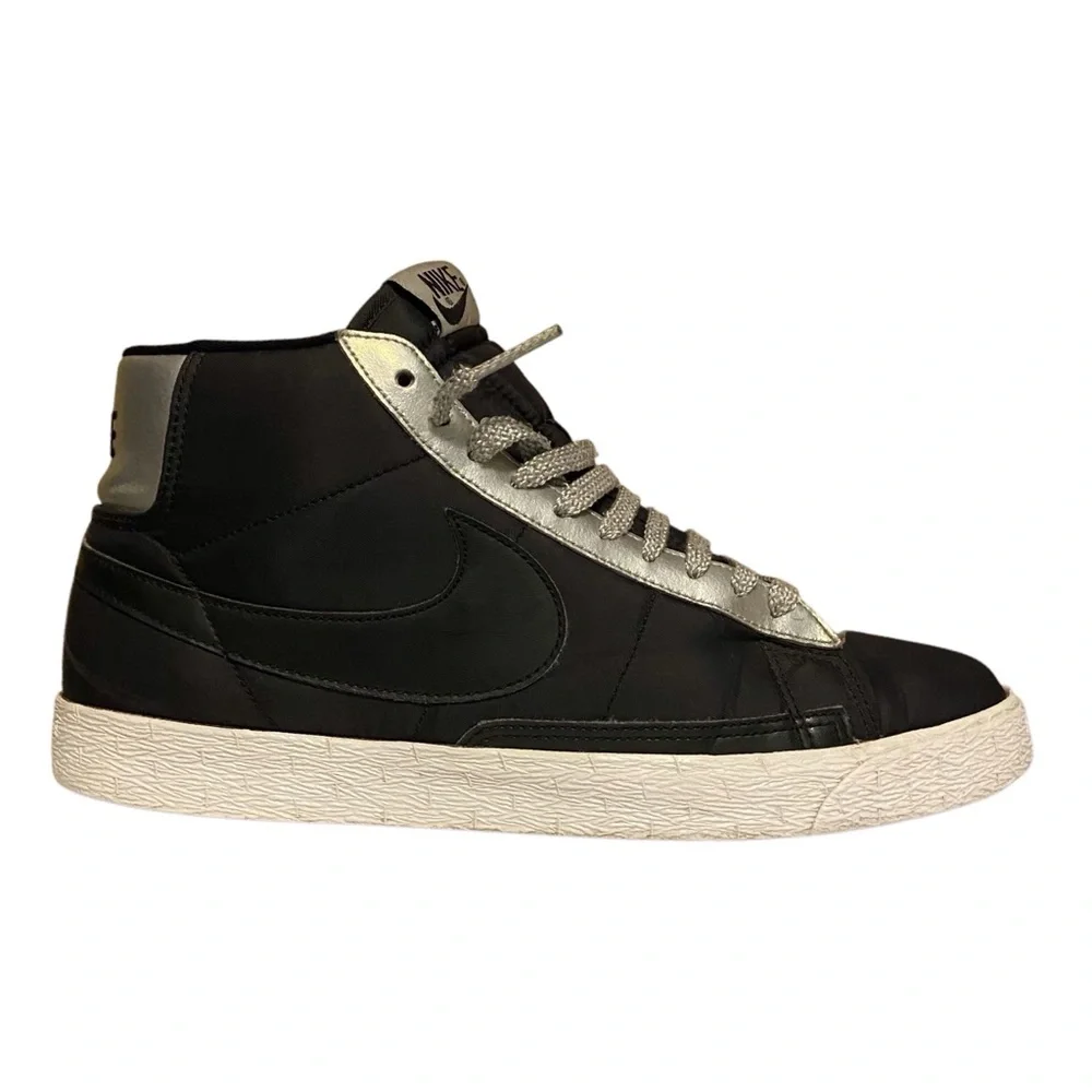 Nike SB Blazer High Black Metallic Silver Size 10 Men’s Shoe 315877-008